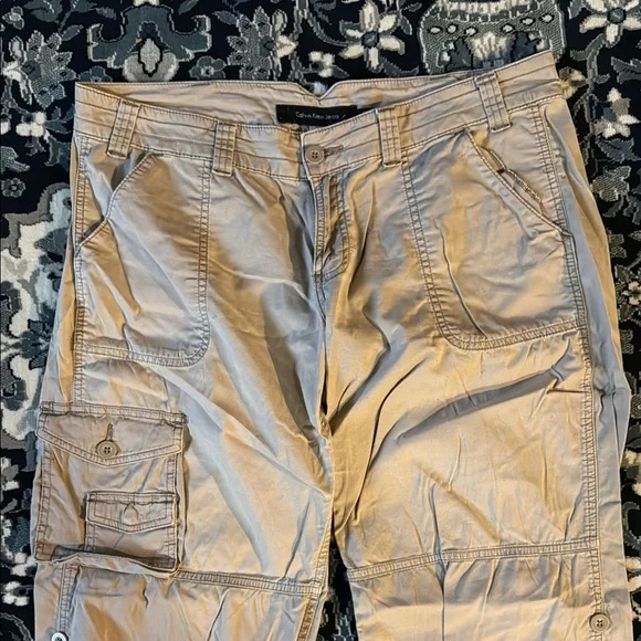 Tan Calvin Klein Jeans Cargo Shorts - Picture 2 of 5